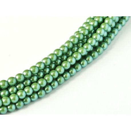 Perle Cerate in Vetro 4 mm Pearl Shell Evergreen - 50 Pz