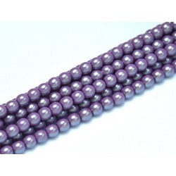 Perle Cerate in Vetro 4 mm Pearl Shell Lilac - 50 Pz