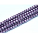 Perle Cerate in Vetro 4 mm Pearl Shell Lilac - 50 Pz