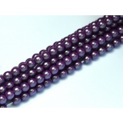 Perle Cerate in Vetro 4 mm Pearl Shell Lilac - 50 Pz