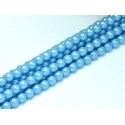 Perle Cerate in Vetro 4 mm Pearl Shell Nile Blue - 50 Pz