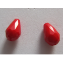 Goccia sfaccettata in acrilico 12x8 mm Red - 2 pz