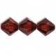 Bicono Swarovski 5328 4 mm Crystal Red Magma - 40 pz