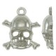 Charm Teschio 17,5x20 mm Color Platino - 10 pz