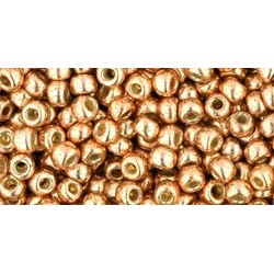 Rocailles Toho 8/0 Permanent Finish Galvanized Rose Gold - 10 g