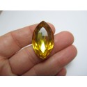 Cabochon Navetta Sfaccettata 17x32 mm Topaz- 1 pz 