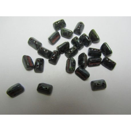 Roofy Beads 5 x 8 mm Jet Travertin - 20 pz