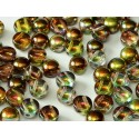 Cabochon Doppio Foro 6 mm Crystal Magic Green - 10 pz