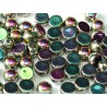 Cabochon Doppio Foro 6 mm Crystal Full Vitrail Green - 10 pz