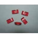 Carrier Beads in Acrilico 17x9x5 mm, Doppio Foro, Transp. Light Siam - 10 pz