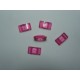 Carrier Beads in Acrilico 17x9x5 mm, Doppio Foro, Transp. Fuchsia - 10 pz