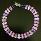 Carrier Beads in Acrilico 17x9x5 mm, Doppio Foro, Transp. Fuchsia - 10 pz