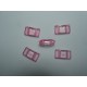 Carrier Beads in Acrilico 17x9x5 mm, Doppio Foro, Transp. Light Rose - 10 pz