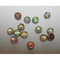 Cabochon Doppio Foro 6 mm Crystal Backlit Fairy Dust - 10 pz