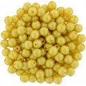 Perle Tonde in Vetro di Boemia 4 mm Powdery Yellow - 50 Pz