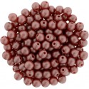 Perle Tonde in Vetro di Boemia 4 mm Powdery Maroon - 50 Pz