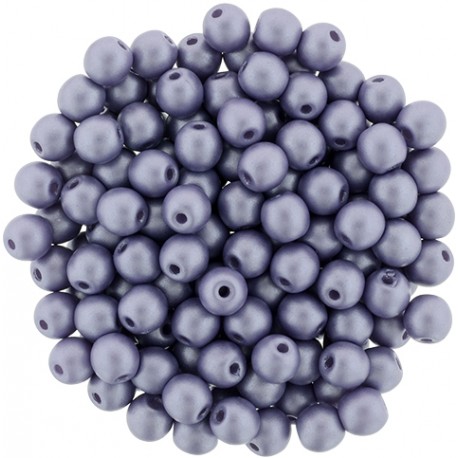 Perle Tonde in Vetro di Boemia 4 mm Powdery Lilac - 50 Pz