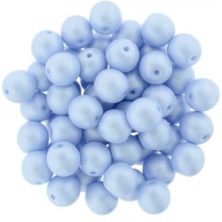 Perle Tonde in Vetro di Boemia 6 mm Powdery Pastel Blue - 25 Pz