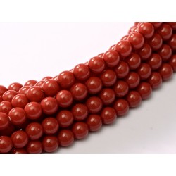 Perle Cerate in Vetro 4 mm Dark Coral - 50 Pz